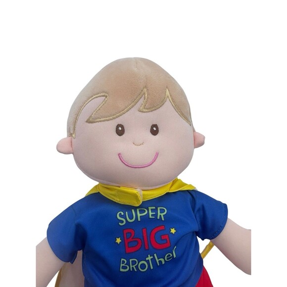 Ganz Super Big Brother 14" Stuffed Doll Detachable Hero Cape Embroidered Eyes - Picture 3 of 15